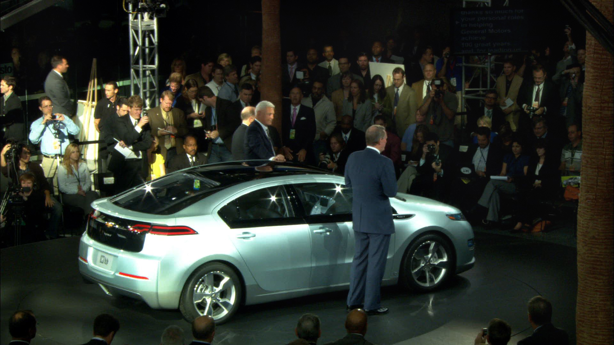 a still from Revenge of the Electric Car, the opening night film at Planet In Focus