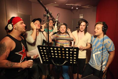 Canada's These Kids Wear Crowns in a Singapore's Ocean Butterflies Studio record their part of Coldplay's 