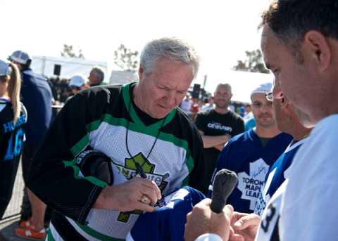 Hockey legend Darryl Sittler in Collingwood in October